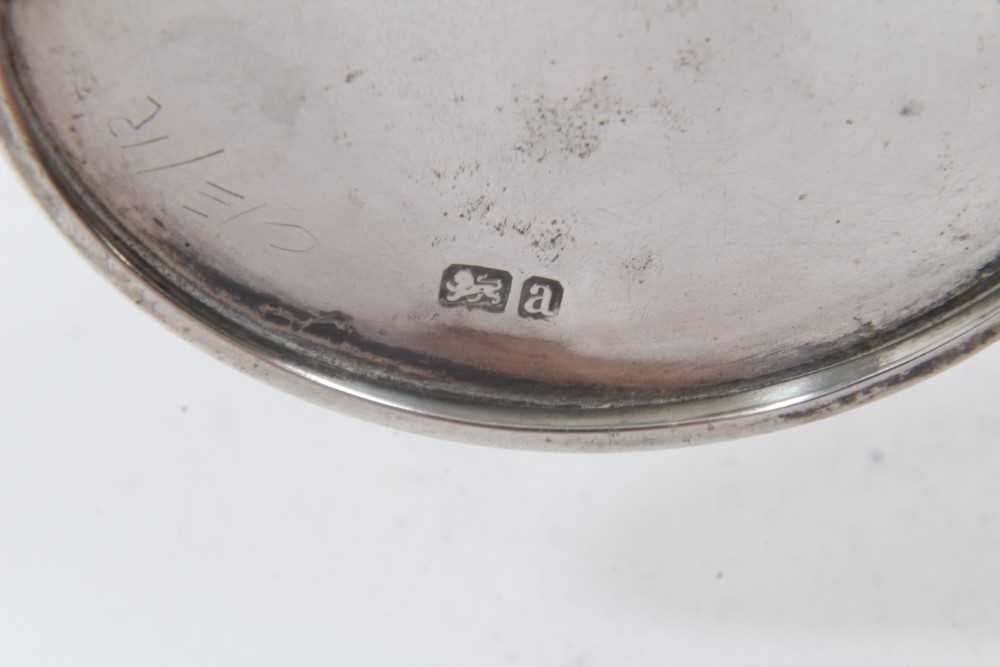 Late Victorian silver mustard pot of baluster form, with shaped rim and scroll handle - Image 5 of 8