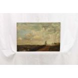 After John Constable (1776-1837) oil on canvas - Harwich Lighthouse, 30.5cm x 45.5cm, unframed NB