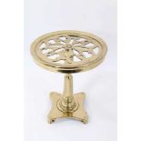 19th century brass kettle stand