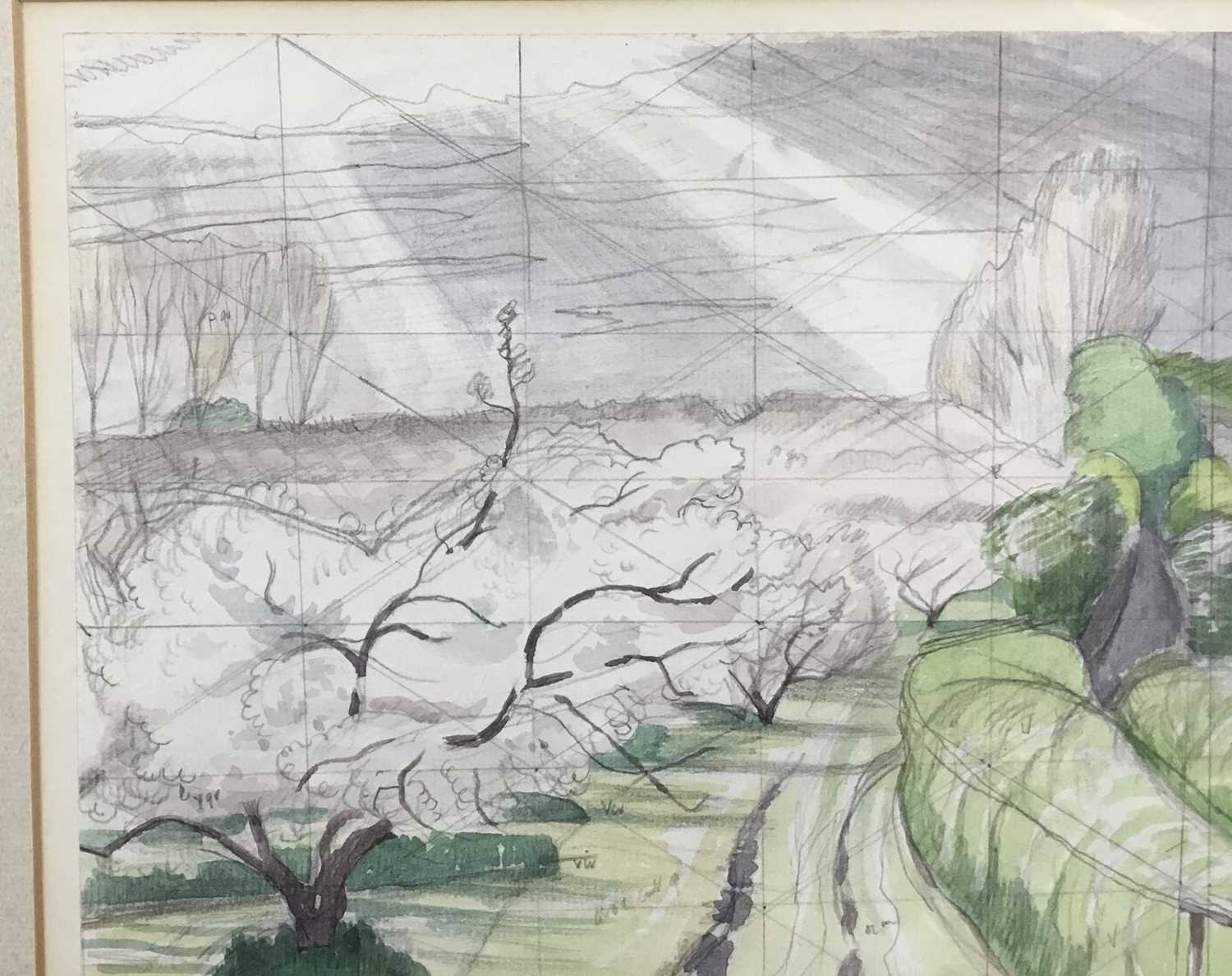 *John Northcote Nash (1893-1977) watercolour with pencil notes - Image 4 of 14