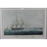 Early 19th century hand coloured aquatint by E. Duncan after J. W. Huggins - The Lady Kennaway Off M