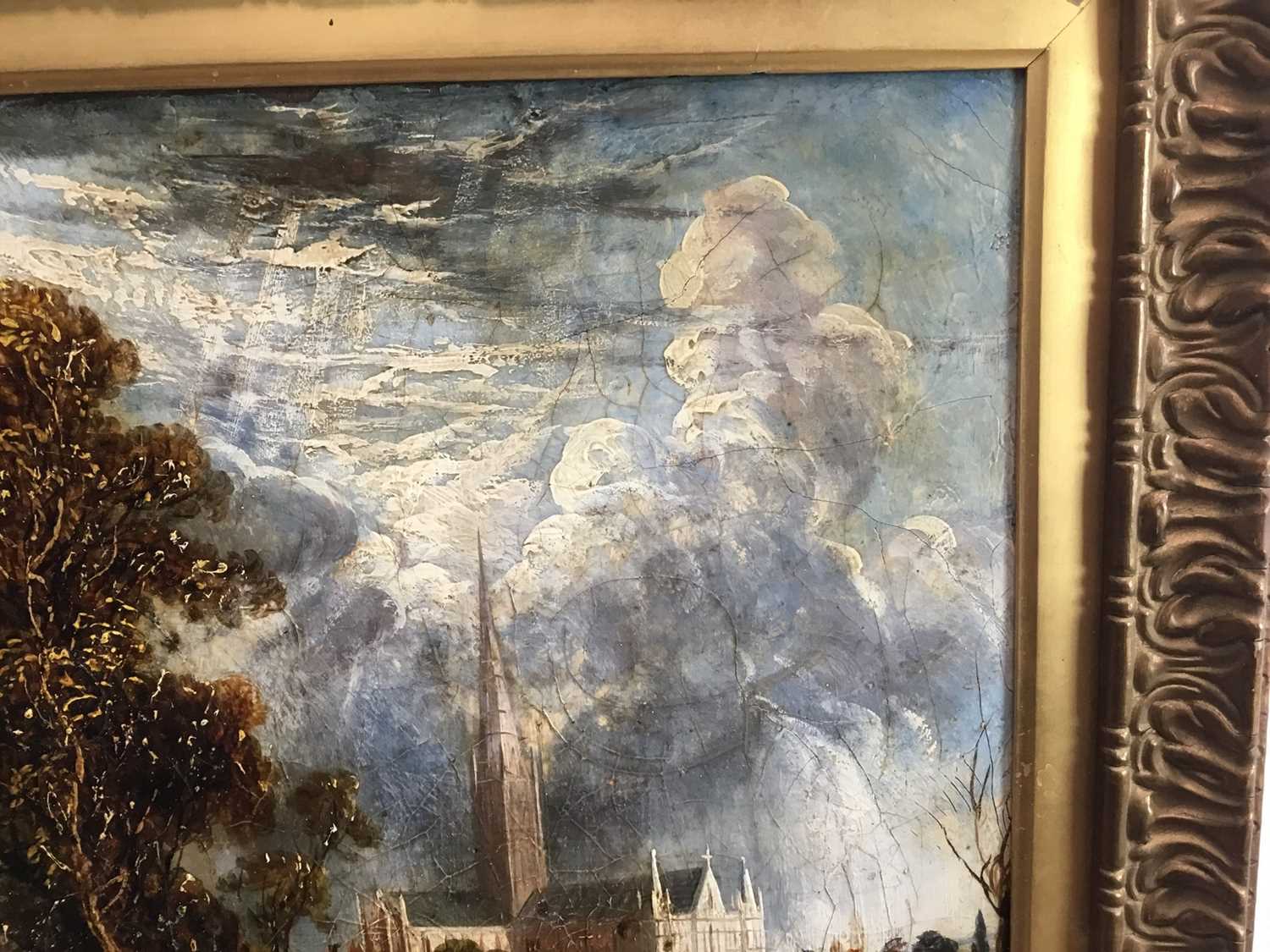 Joseph Paul oil on canvas, Salisbury Cathedral after John Constable - Image 5 of 9