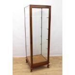 Early 20th century mahogany framed shops display cabinet