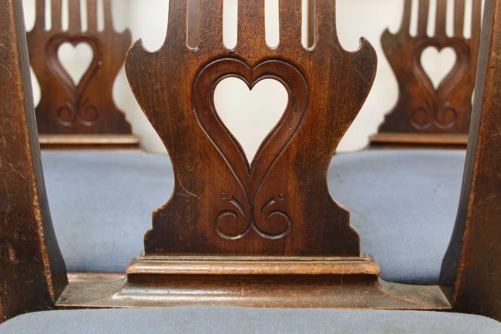 Set of five George II mahogany dining chairs - Image 6 of 7