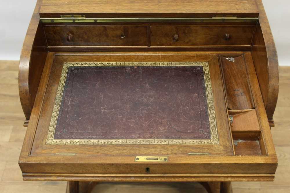 Victorian walnut piano top Davenport desk - Image 4 of 7