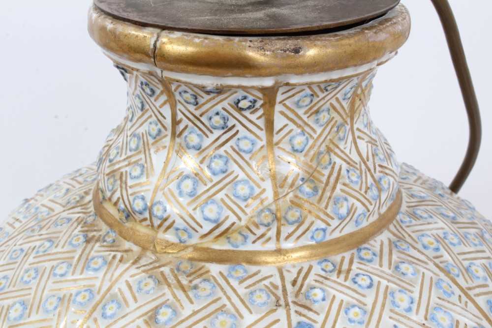 18th/19th century porcelain vase with lamp fitting - Image 2 of 5