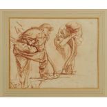 *Sir Frank Brangwyn (1867-1956) conte crayon drawing