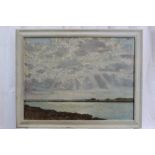 Fid Harnack oil on board, Strood Channel, signed and inscribed verso