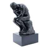 After Rodin, bronzed composition sculpture - The Thinker