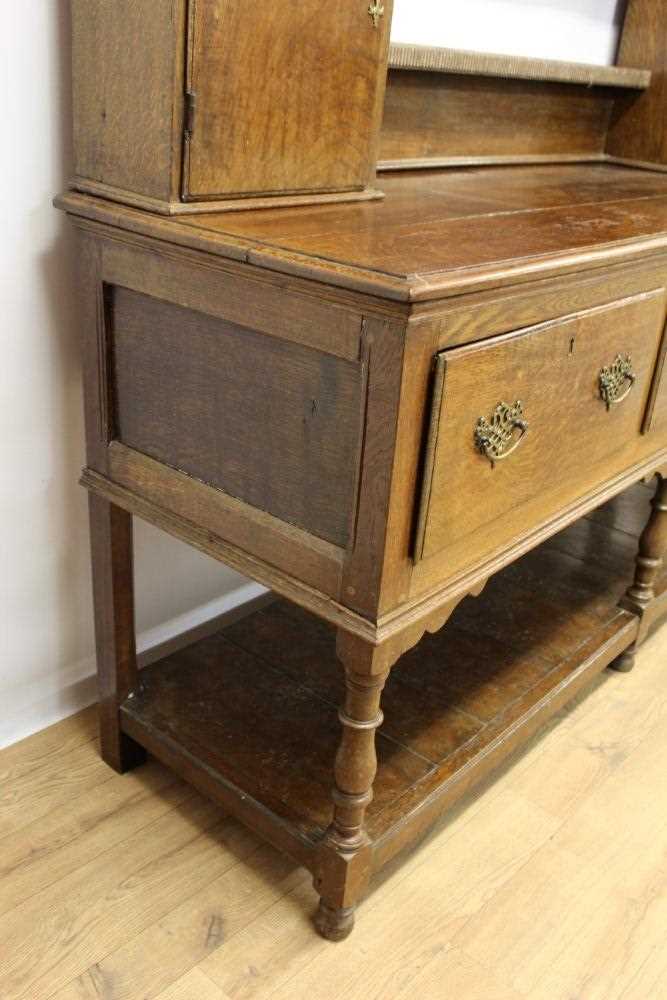 18th century-style oak two height dresser with three drawers to base - Image 9 of 9