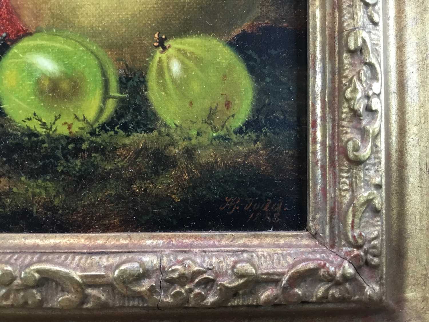 Henry George Todd (1846-1898) pair of oils on canvas - still life of fruit, 'A Touch of Autumn', - Image 12 of 18