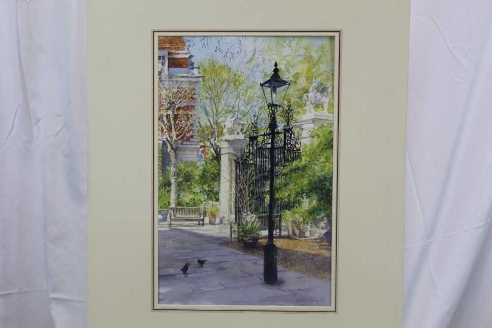 Lesley Fotherby (b. 1946) watercolour - Grays Inn, near Chancery Lane, signed, mounted Provenance: