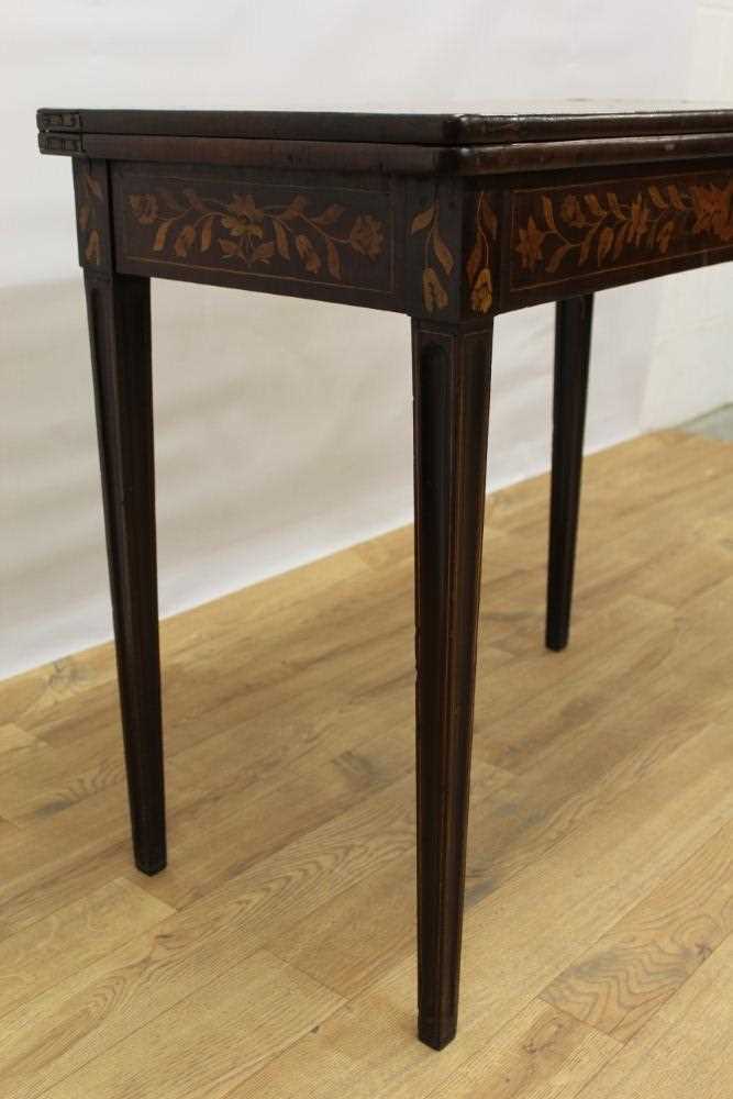 Early 19th century Dutch floral marquetry card table - Image 5 of 8