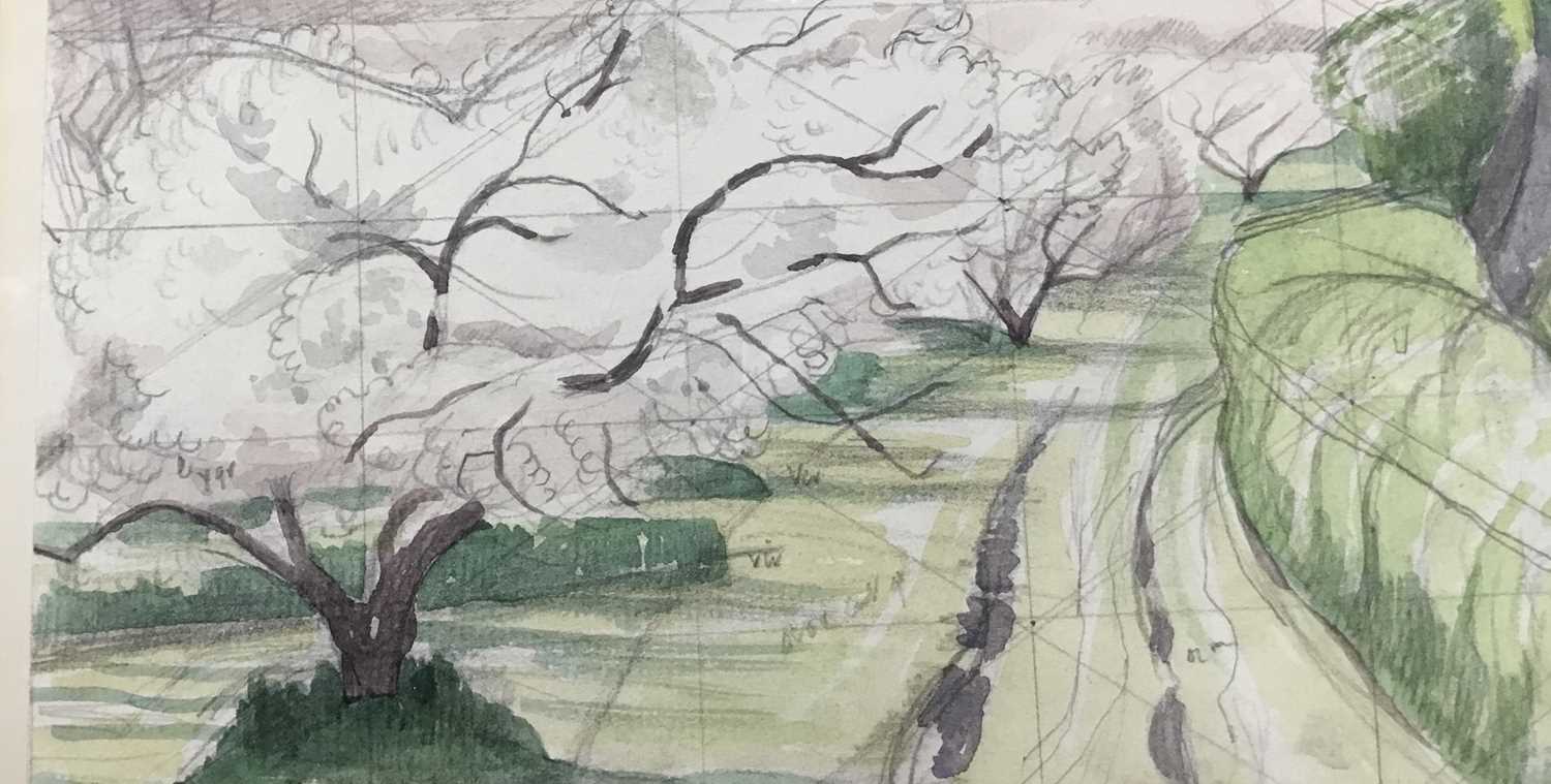 *John Northcote Nash (1893-1977) watercolour with pencil notes - Image 9 of 14