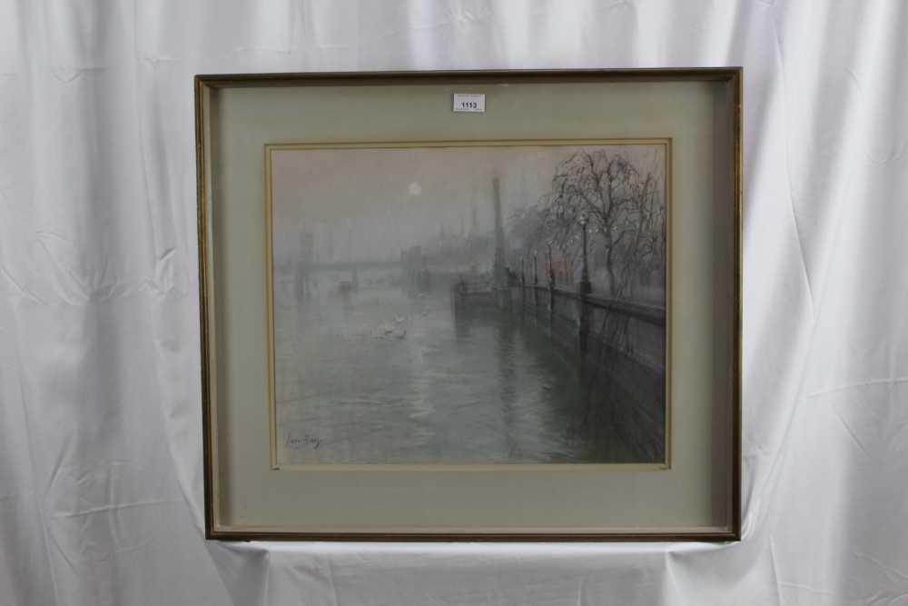 *Ian Hay - pastel, Embankment, London - Image 2 of 5