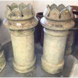 Pair of Victorian chimney pots