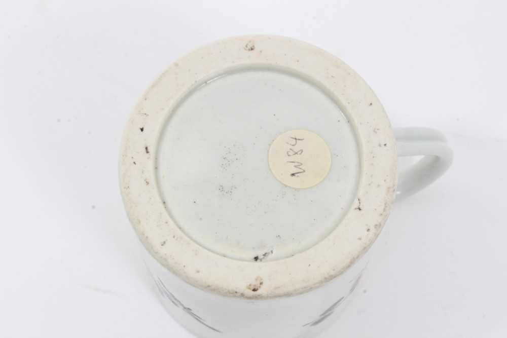 Worcester small mug or coffee can, circa 1770, polychrome painted with floral sprays, 6.5cm high - Image 5 of 5