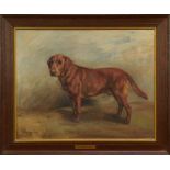Florence Jay (act.1905-1920) oil on canvas - A Labrador, 'Sandgreen Reef', signed and dated 1932, 40