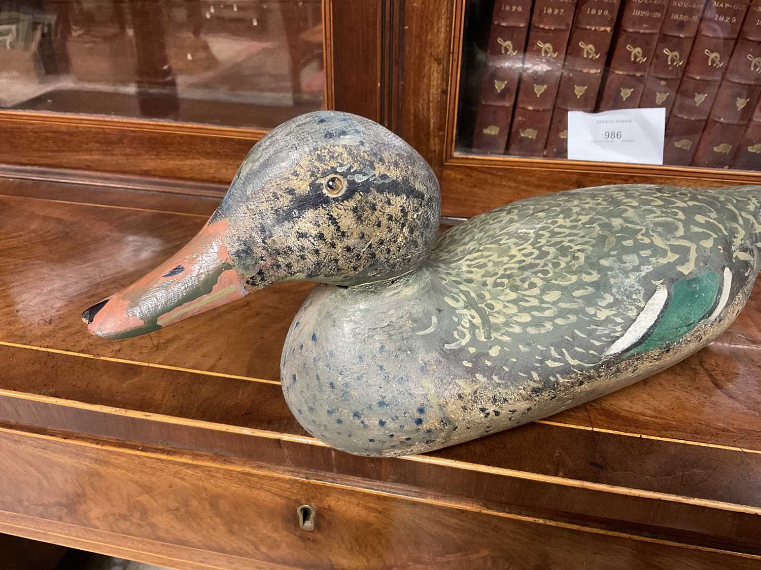 Painted wooden decoy duck - Image 7 of 8