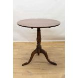 George III oak and fruitwood tripod table