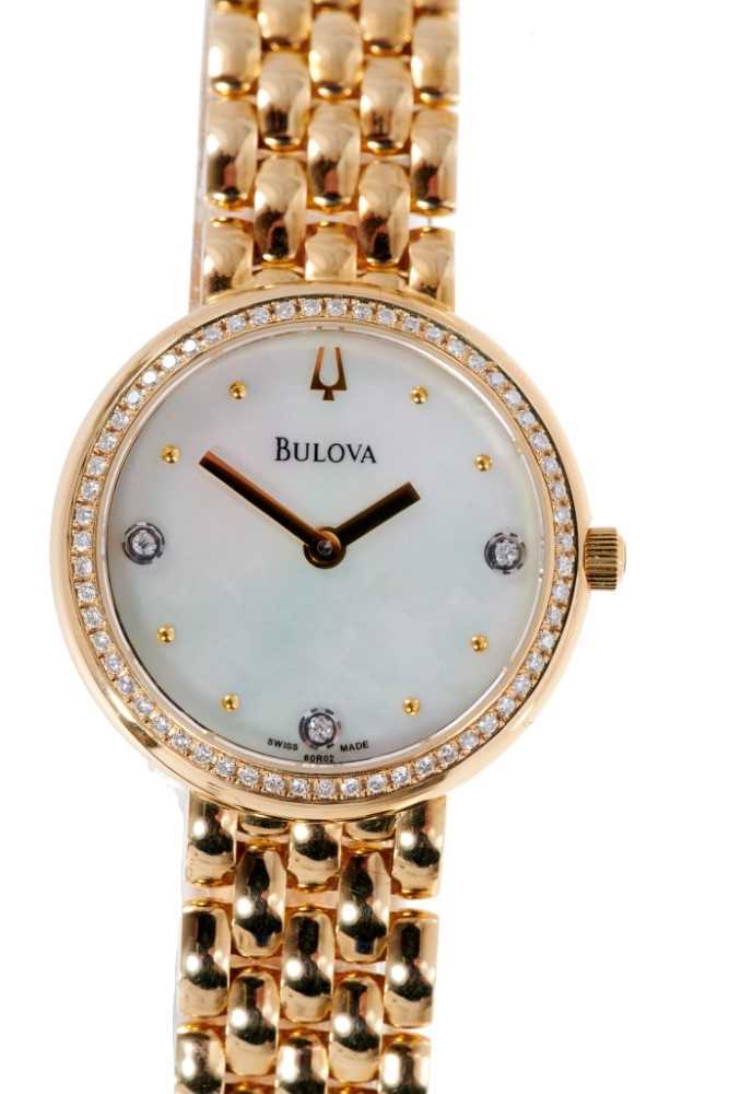 Ladies 18ct gold Bulova wristwatch - Image 3 of 6