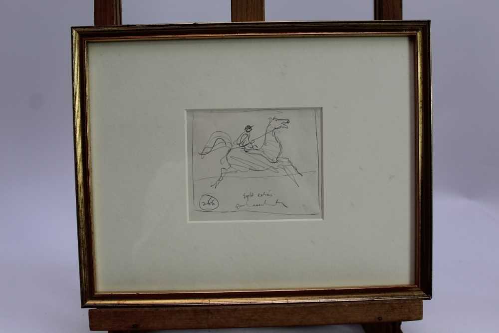 *Ronald Searle (1920-2011) pencil sketch - Quick Acceleration, in glazed gilt frame, 10cm x 12.5cm - Image 2 of 4