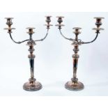Pair of late 18th/ early 19th century Old Sheffield Plate candelabra