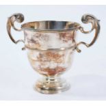 18th century Irish provincial silver twin handled cup