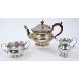 1920s silver three piece teaset