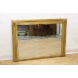 Victorian gilt framed overmantel mirror