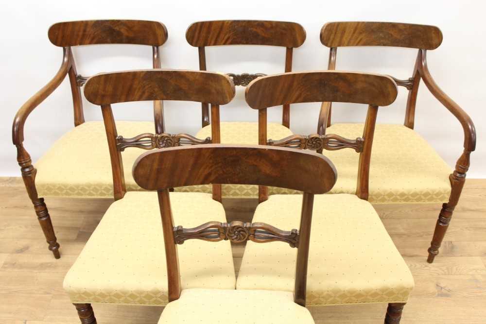 Set of six Regency mahogany dining chairs - Image 2 of 5