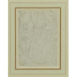 Thomas Rowlandson (1756-1827) pencil drawing - The Intruder, in glazed gilt frame Provenance: Chri