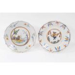 Two early 19th century French faience plates