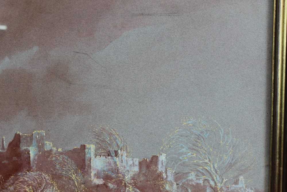 *Tom Keating watercolour and body colour castle scene. - Image 6 of 6