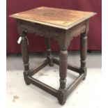 17th century and later oak joint stool