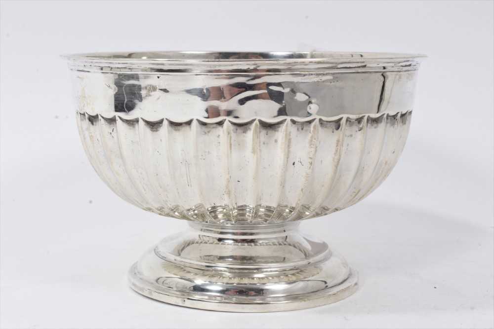 Victorian silver half fluted rose bowl. - Image 2 of 4
