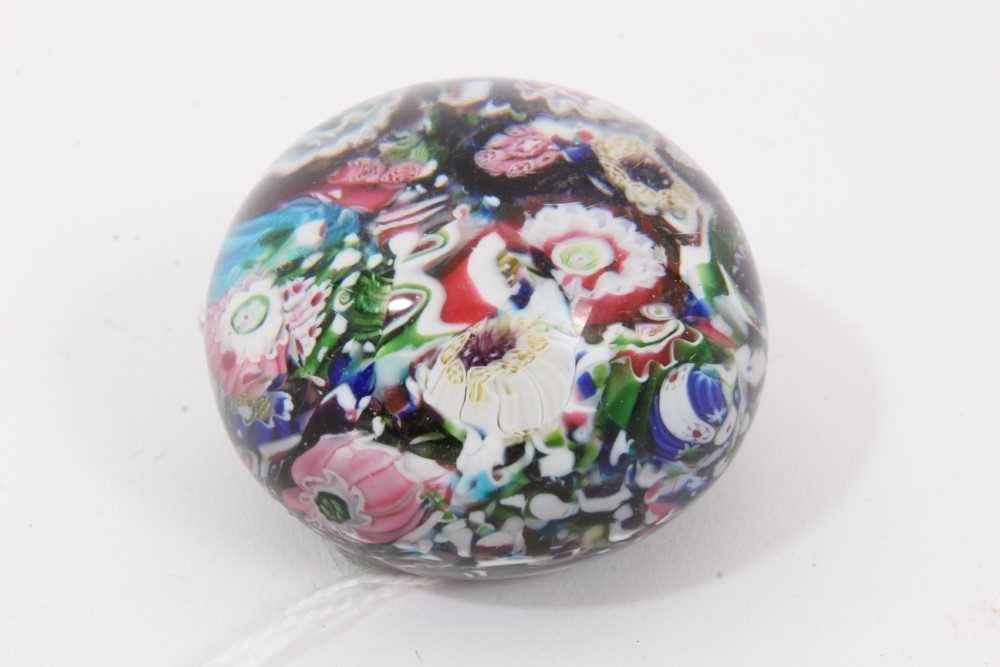 19th century Clichy miniature scrambled cane paperweight - Image 3 of 5