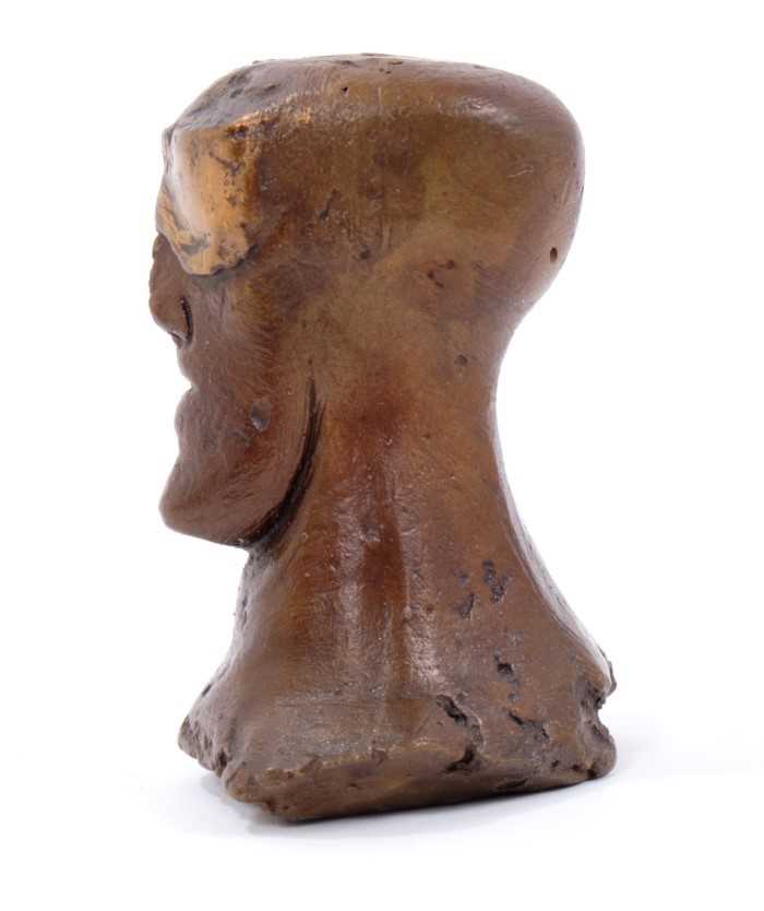 *Dame Elisabeth Frink (1930-1993) Rook bronze chess piece ‘Goggled Heads' 1967/9 - Image 2 of 5