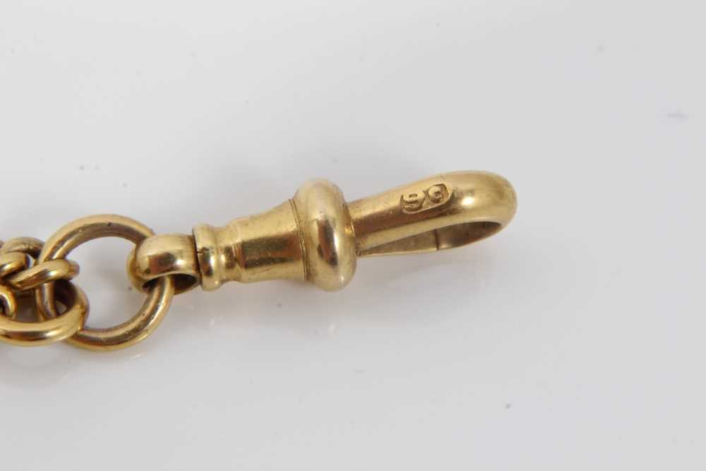 Victorian 9ct gold guard chain with curb links, approximately 136cm. - Image 3 of 3