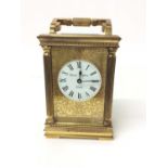 19th century-style brass carriage clock signed Charles Frodsham (London)