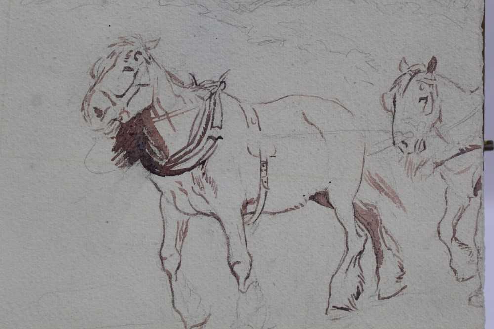 George Soper (1870-1942) pencil and ink drawing - Workhorse, 30cm x 28cm, together with an Eileen Al - Image 2 of 8