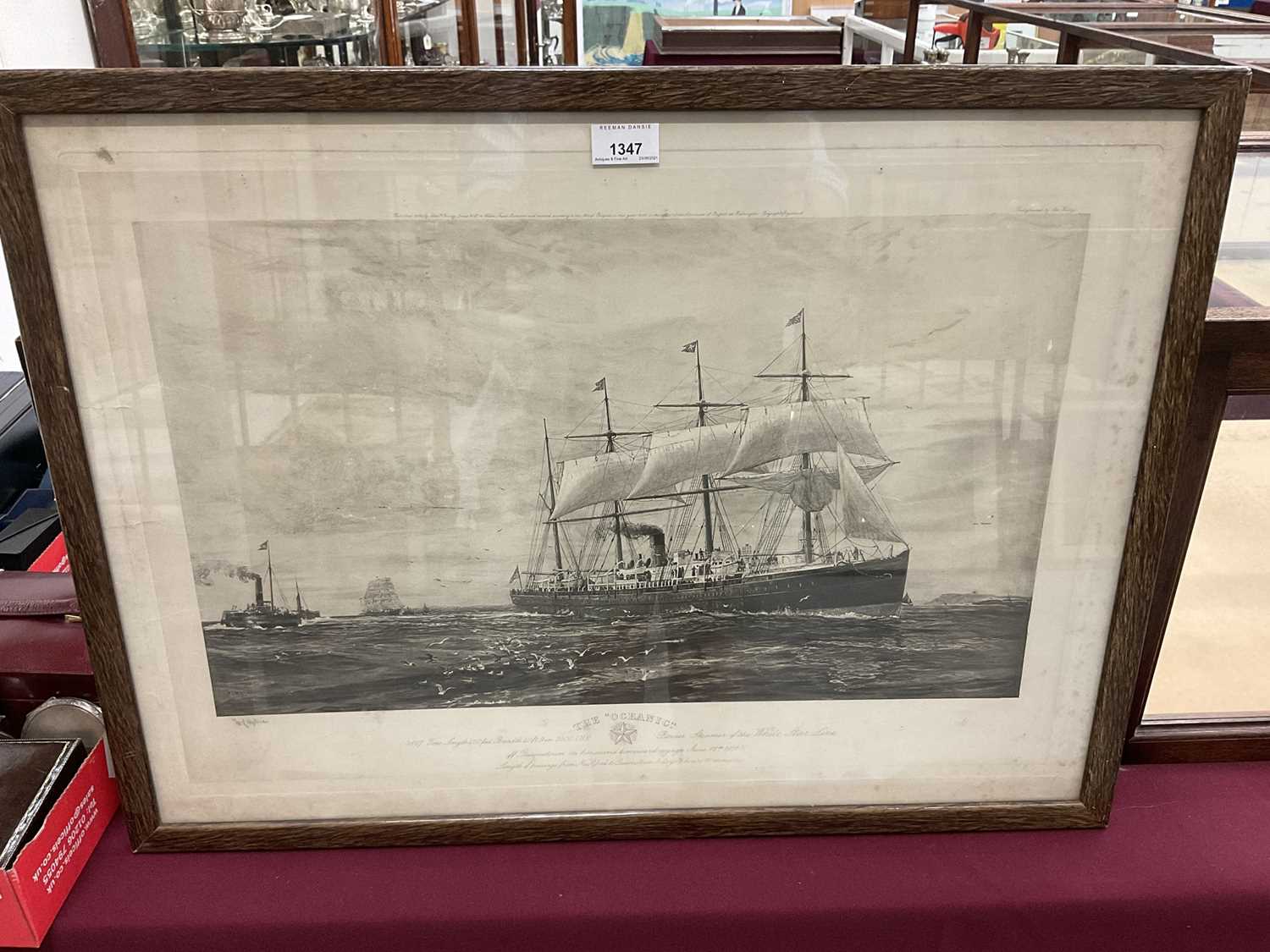 William Lionel Wyllie (1851-1931) signed black and white engraving - White Star Line "The Oceanic", - Image 18 of 18