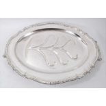 Old Sheffield plate venison dish with draining tree and reservoir