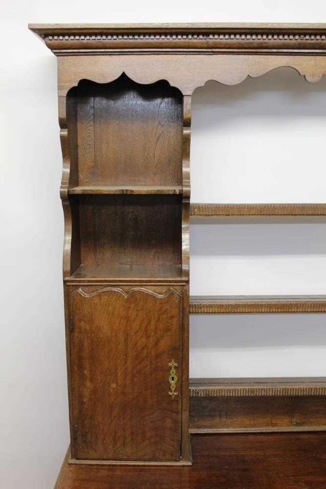 18th century-style oak two height dresser with three drawers to base - Image 2 of 9