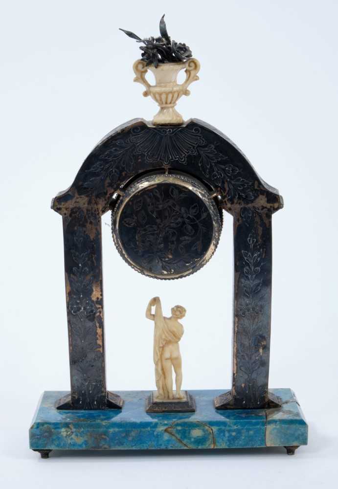 Ornate 19th century Grand Tour pocket watch display stand by Dreyfours L. Humbert Paris France with - Image 3 of 3