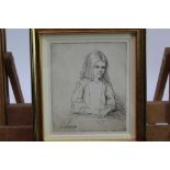 Eileen Soper (1905-1990) etching - Elspeth, in glazed gilt frame, 13.5cm x 11.5cm Provenance: Chri