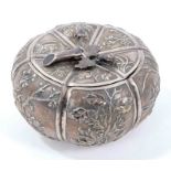 Late 19th/early 20th century Chinese silver lidded pot