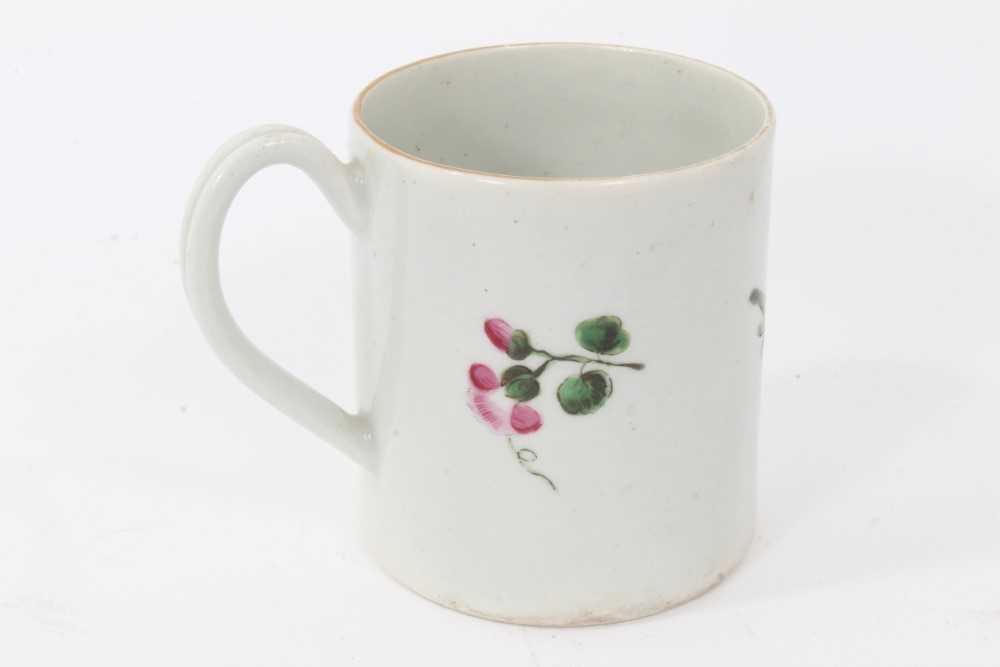 Worcester small mug or coffee can, circa 1770, polychrome painted with floral sprays, 6.5cm high - Image 3 of 5
