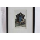 Anthony Dawson two signed limited edition etchings - The Fish, Walberswick and Tanks, Aldeburgh Be
