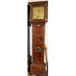 Nathaniel Chadwell, London, early 18th century walnut longcase, with pendulum and two weights
